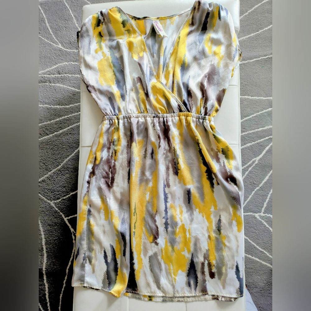 Watercolor Abstract Print Dress